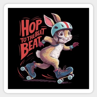 Hop to the beat Roller-skating Rabbit Sticker